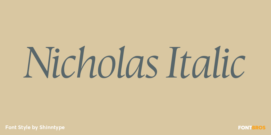 Nicholas Italic Poster