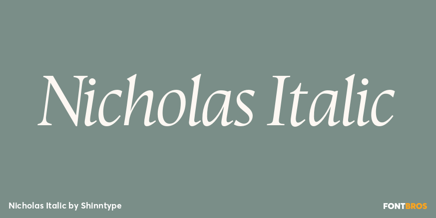 Nicholas Italic Poster