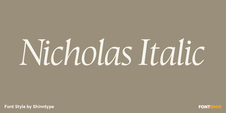 Nicholas Italic Poster