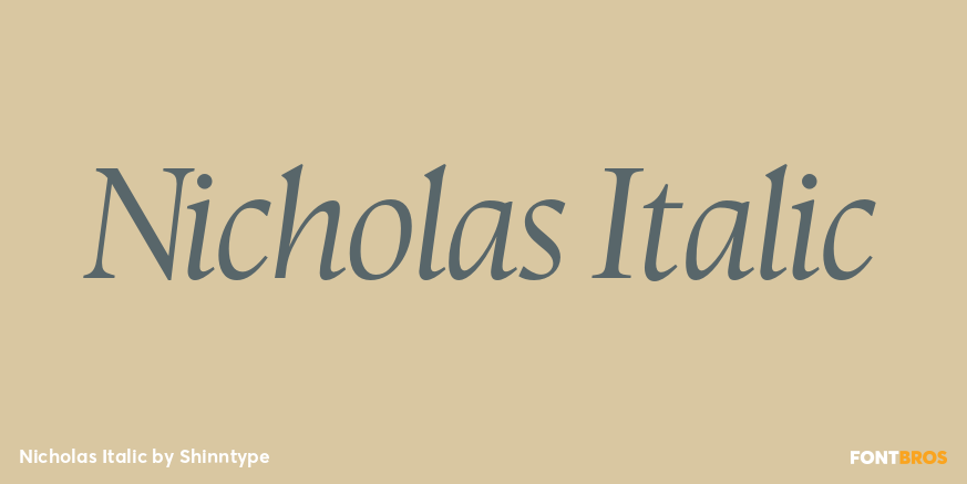 Nicholas Italic Poster