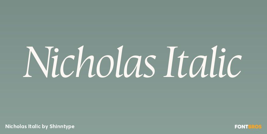 Nicholas Italic Poster