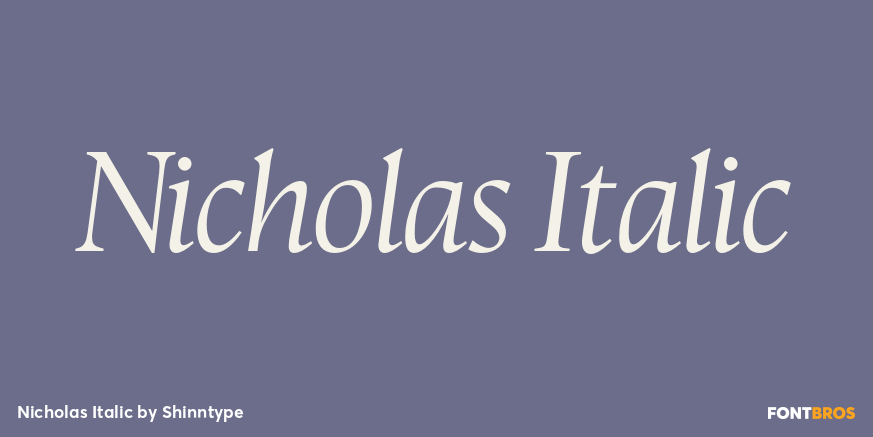 Nicholas Italic Poster