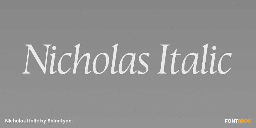 Nicholas Italic Poster
