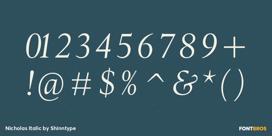 Nicholas Italic Font Poster #4
