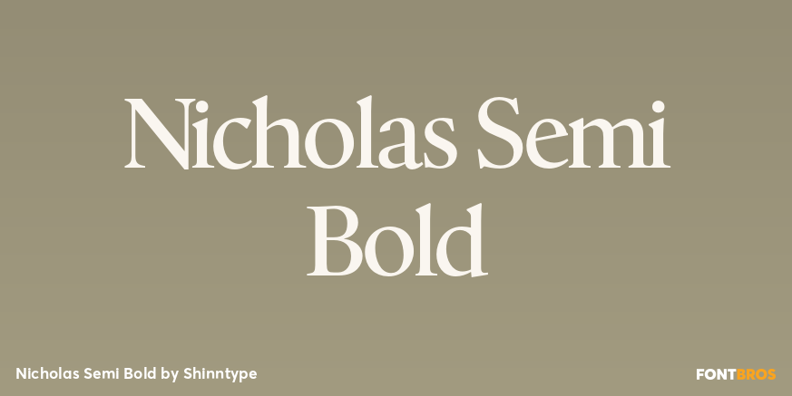 Nicholas Semi Bold Poster
