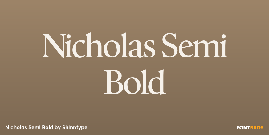 Nicholas Semi Bold Poster
