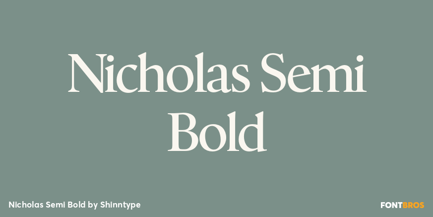 Nicholas Semi Bold Poster