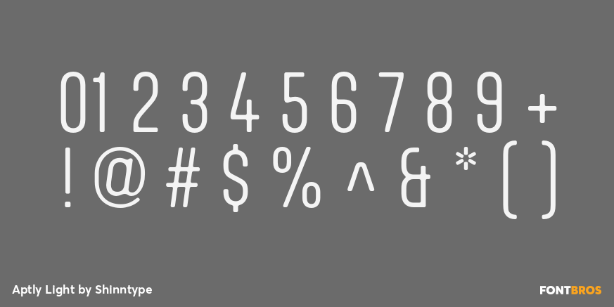 Aptly Light Font Poster #1