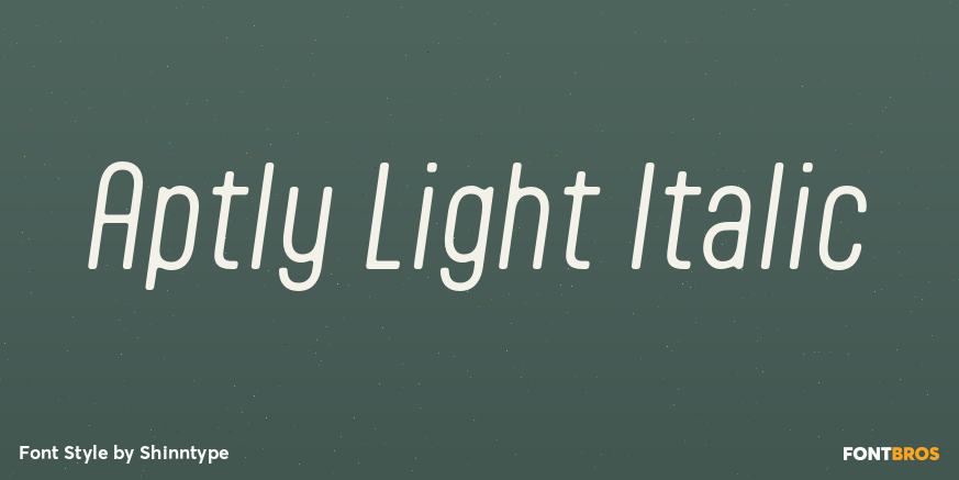 Aptly Light Italic Font Poster #1