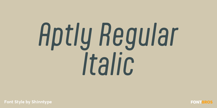 Aptly Regular Italic Font Poster #1