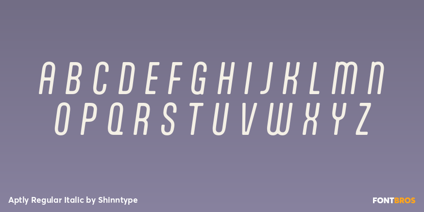Aptly Regular Italic Font Poster #1