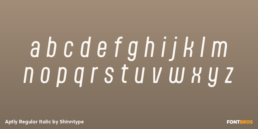 Aptly Regular Italic Font Poster #1