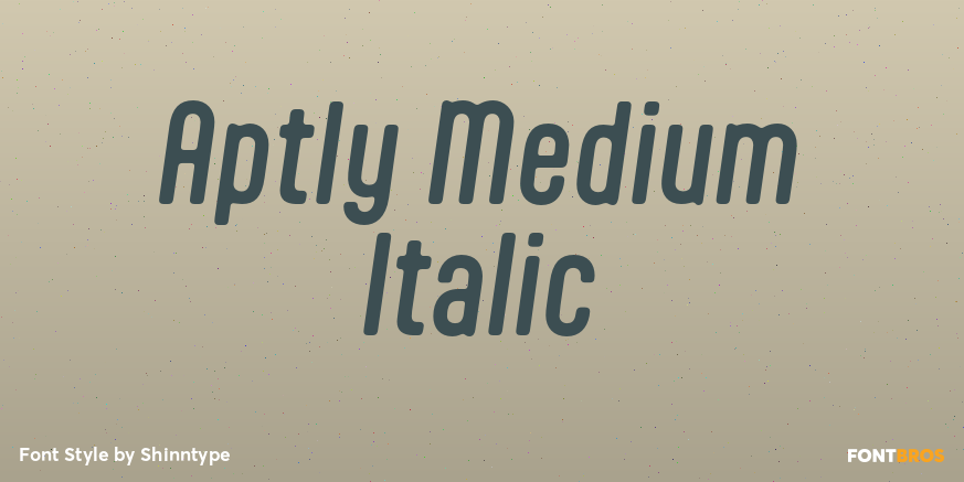 Aptly Medium Italic Font Poster #1