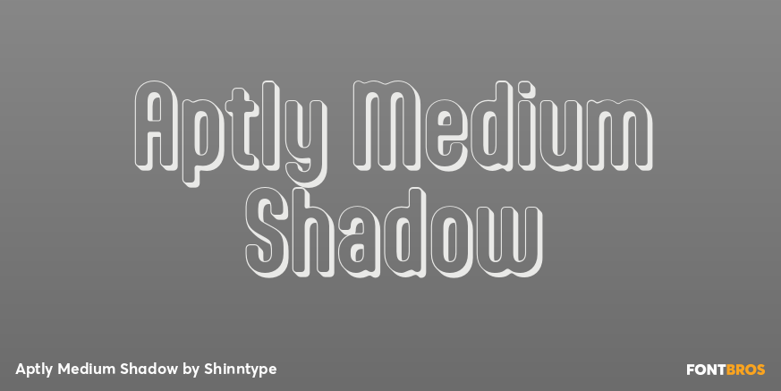 Aptly Medium Shadow Font Poster #1