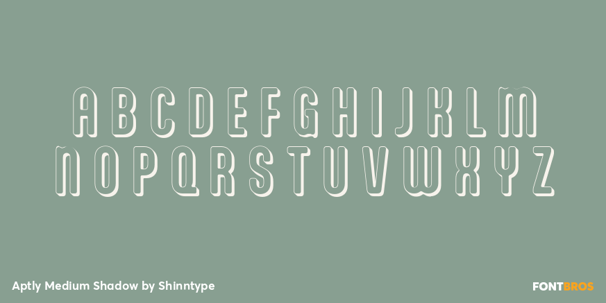 Aptly Medium Shadow Font Poster #2