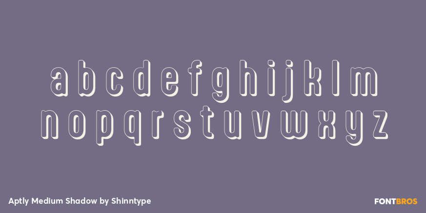 Aptly Medium Shadow Font Poster #3