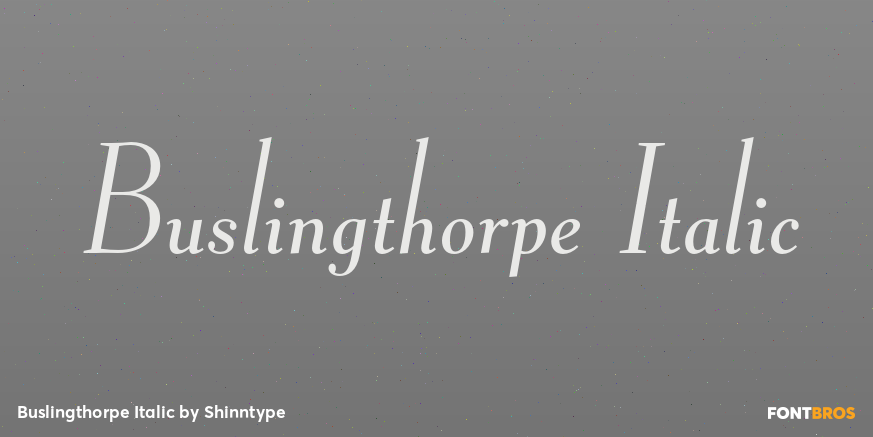 Buslingthorpe Italic Font Poster #1