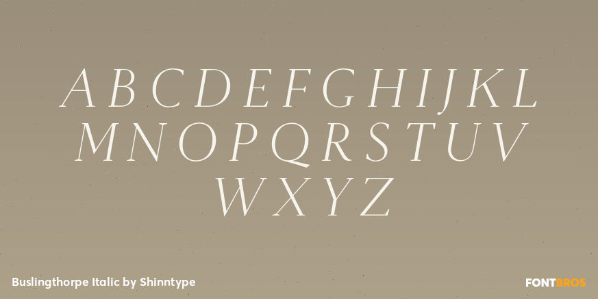 Buslingthorpe Italic Font Poster #2