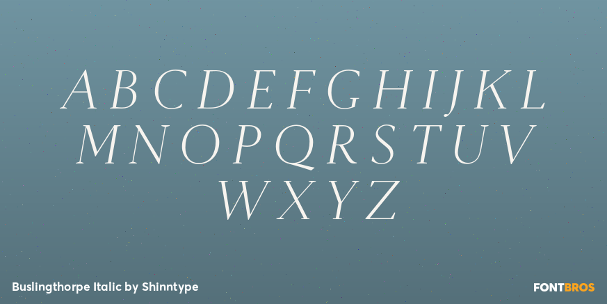 Buslingthorpe Italic Font Poster #2