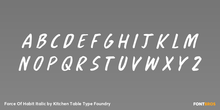 Force Of Habit Italic Font Poster #3