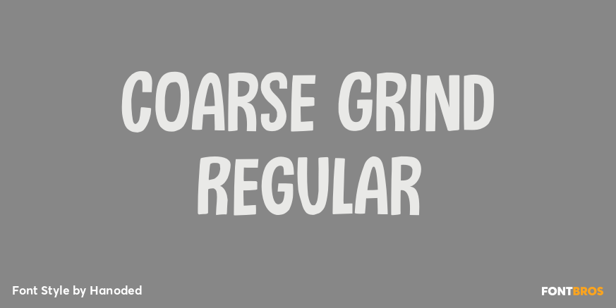 Coarse Grind Regular Poster