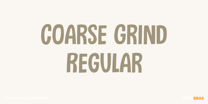 Coarse Grind Regular Poster