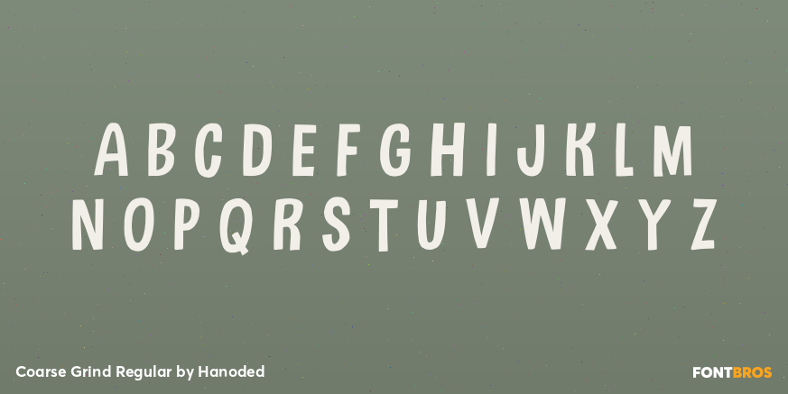 Coarse Grind Regular Font Poster #2