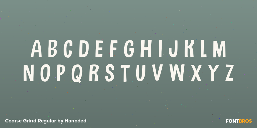 Coarse Grind Regular Font Poster #1