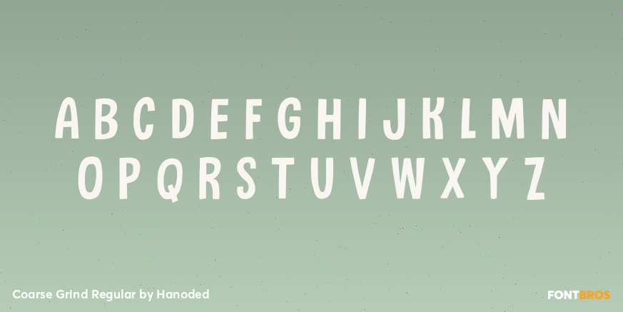 Coarse Grind Regular Font Poster #1