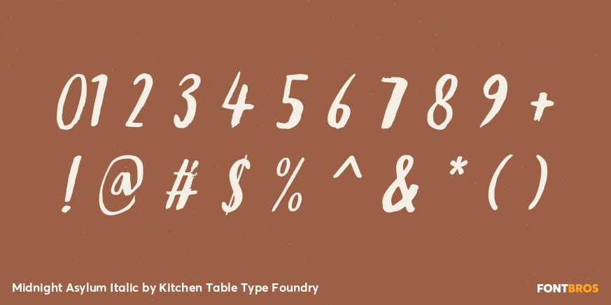 Midnight Asylum Italic Font Poster #1