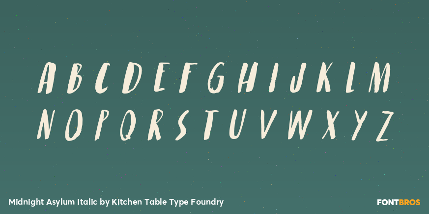 Midnight Asylum Italic Font Poster #2