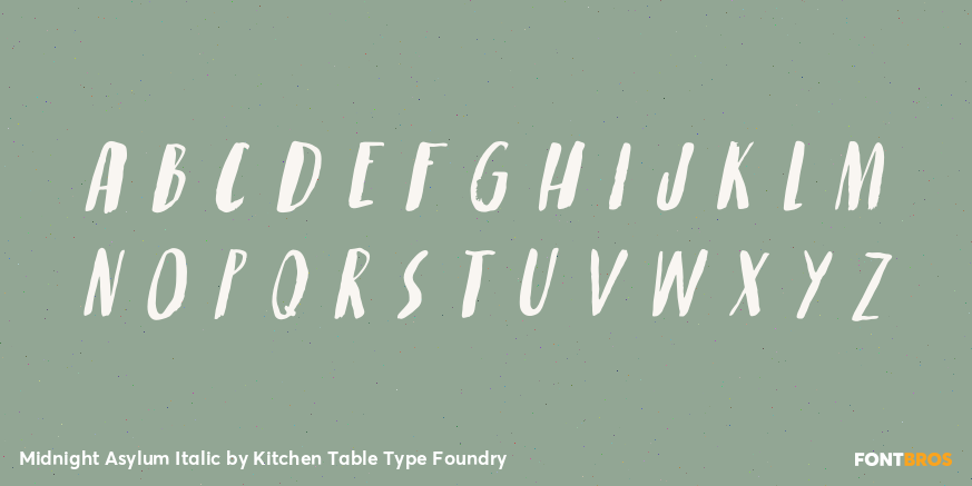 Midnight Asylum Italic Font Poster #1