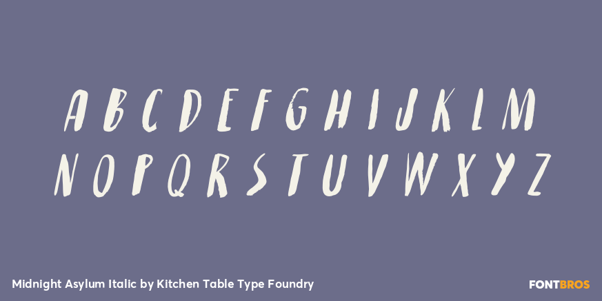 Midnight Asylum Italic Font Poster #1