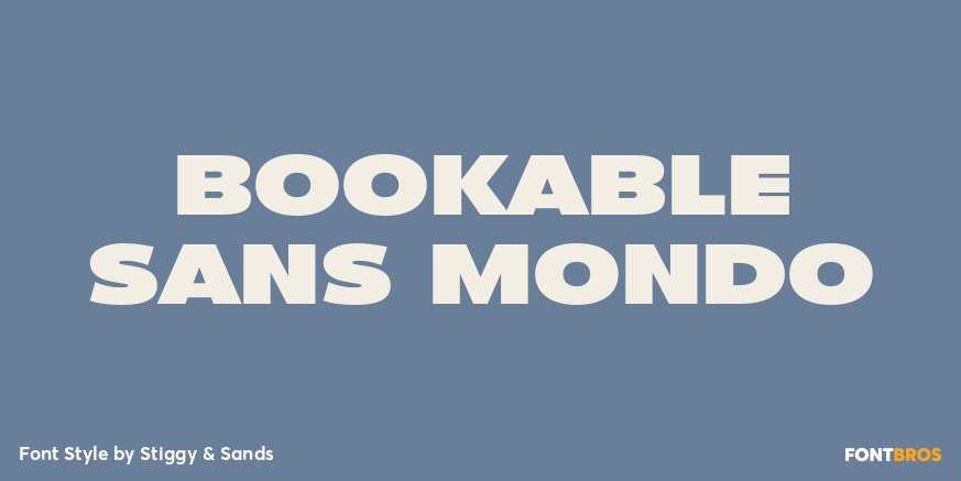 Bookable Sans Mondo Poster