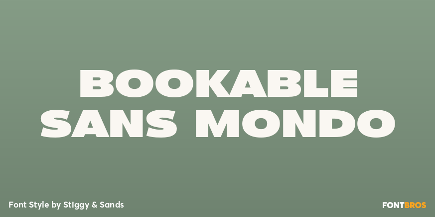 Bookable Sans Mondo Poster
