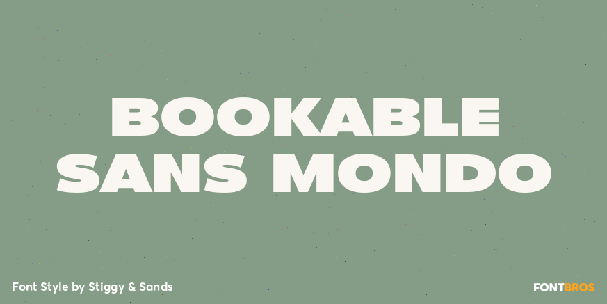 Bookable Sans Mondo Poster