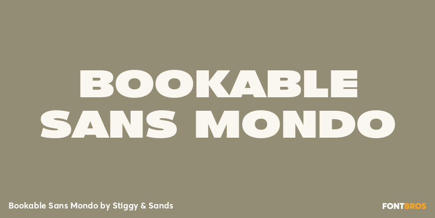 Bookable Sans Mondo Poster