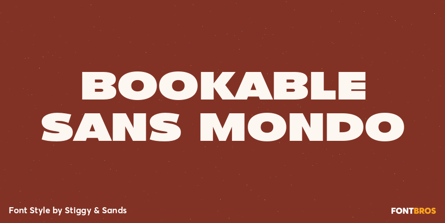Bookable Sans Mondo Poster