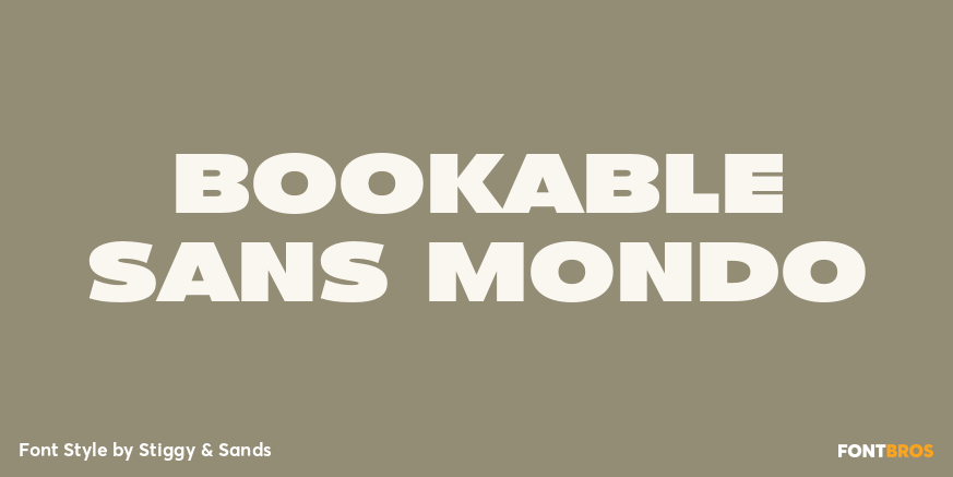 Bookable Sans Mondo Poster