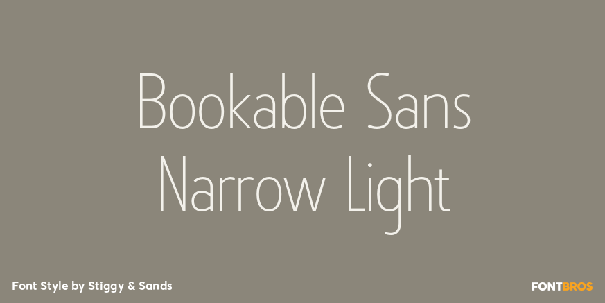 Bookable Sans Narrow Light Poster