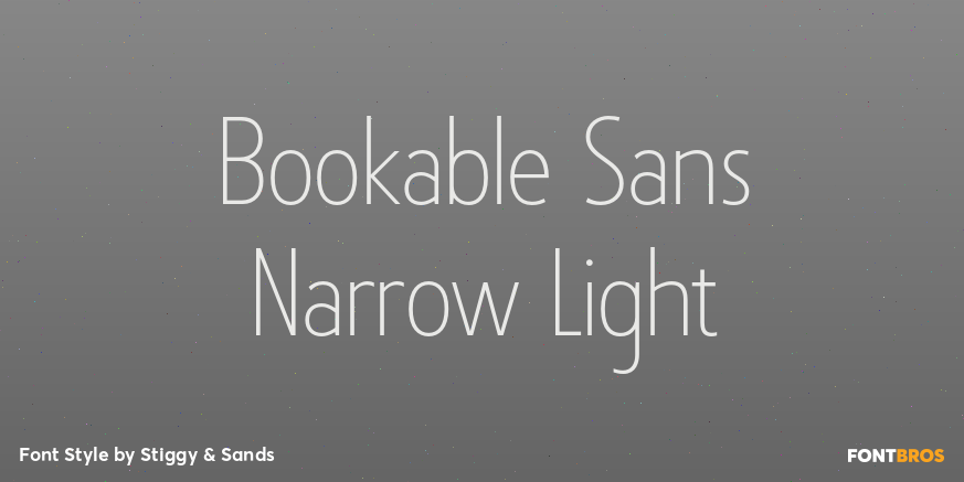 Bookable Sans Narrow Light Poster