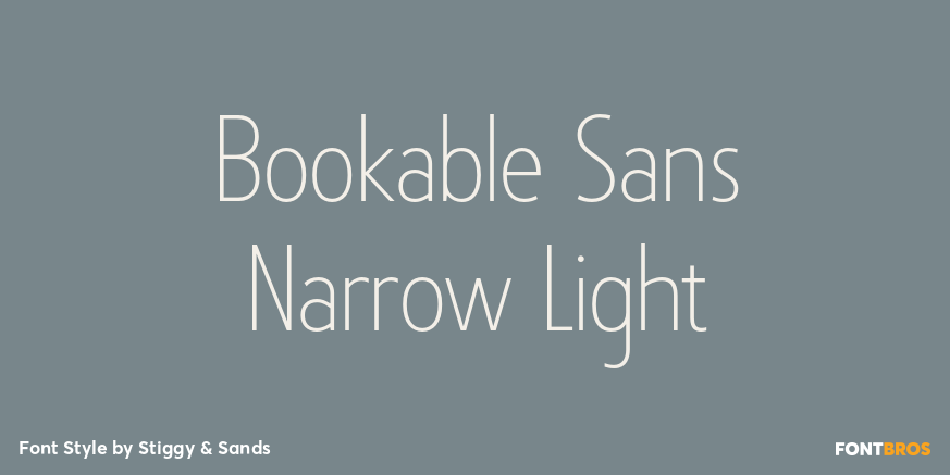Bookable Sans Narrow Light Poster
