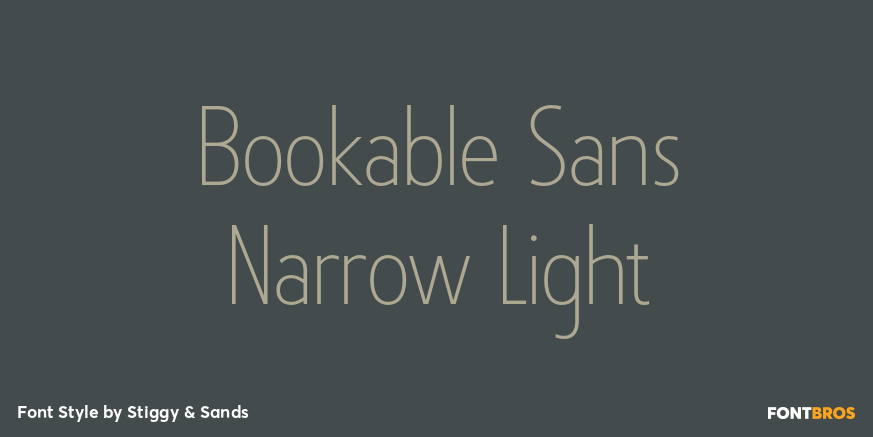 Bookable Sans Narrow Light Poster