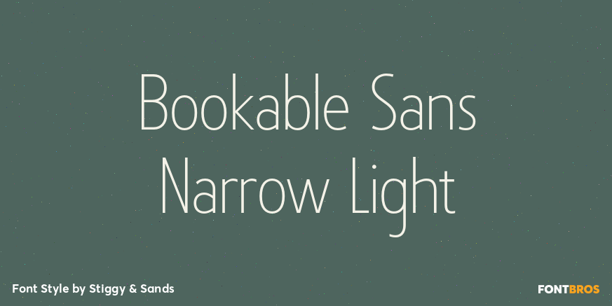 Bookable Sans Narrow Light Poster