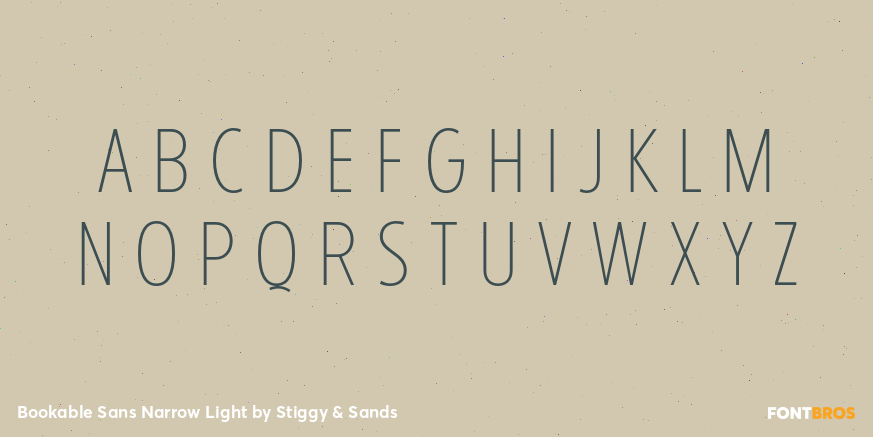 Bookable Sans Narrow Light Font Poster #2