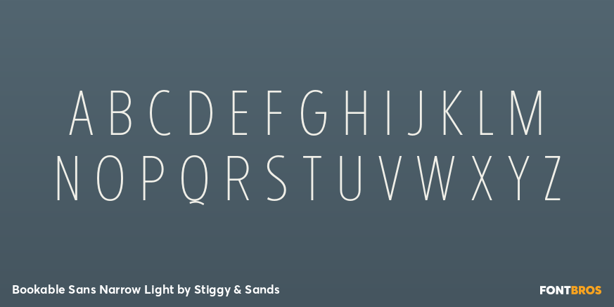 Bookable Sans Narrow Light Font Poster #1