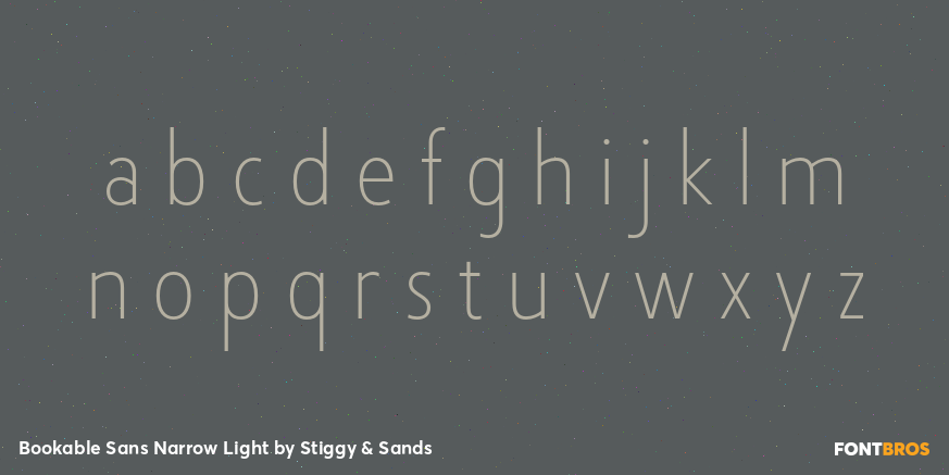 Bookable Sans Narrow Light Font Poster #1