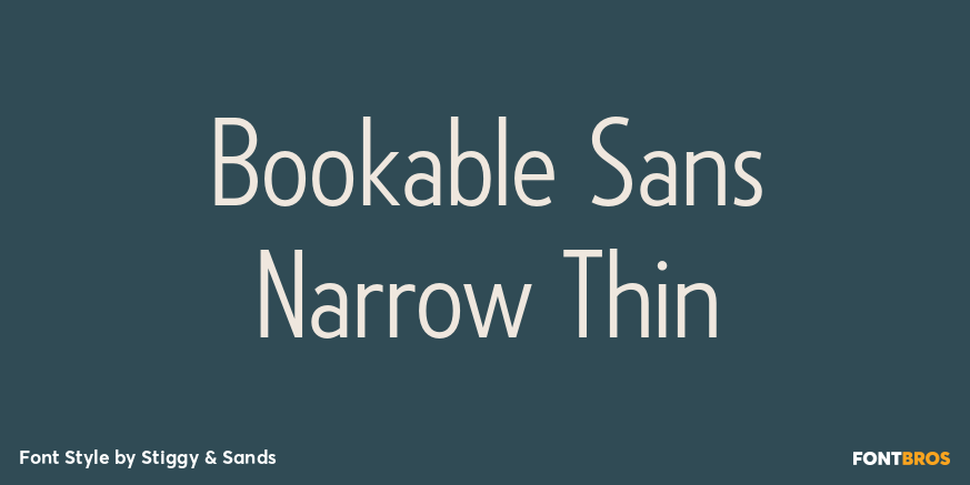 Bookable Sans Narrow Thin Poster