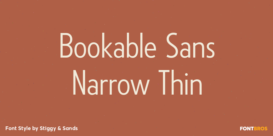 Bookable Sans Narrow Thin Poster