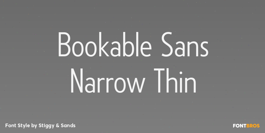 Bookable Sans Narrow Thin Poster